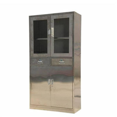 Tủ chén bằng thép không gỉ 900 * 450 * 1800mm, Tủ lưu trữ bệnh viện ISO9001